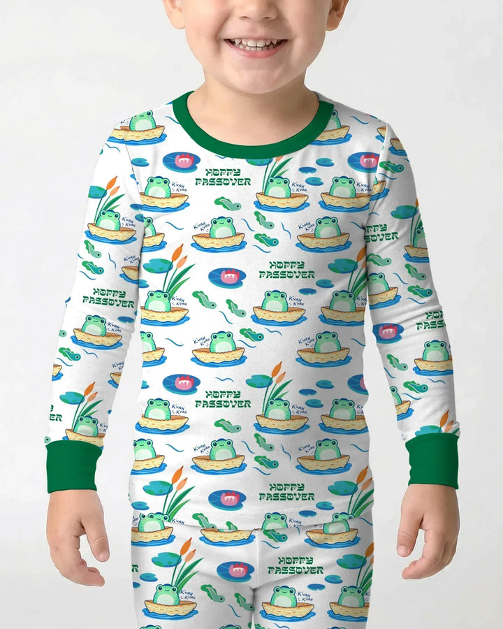 Zweiteiliges Langarm-Pyjama-Set mit Sommerfrüchten