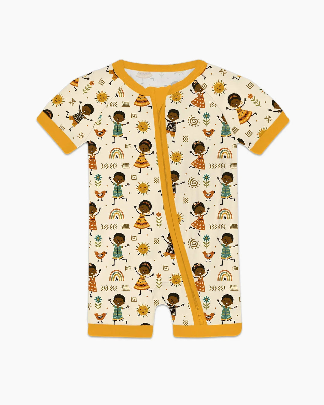Cute African Heritage Bamboo Shorty Zippy