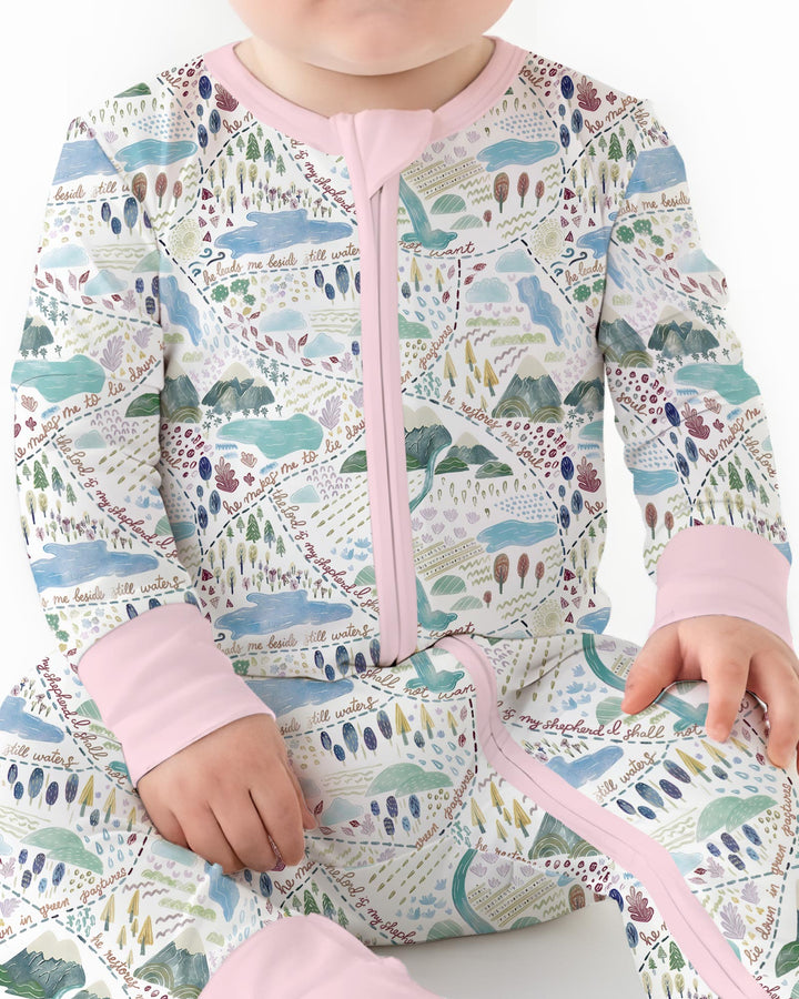 Whimsical Psalms 23 Map Bamboo Convertible Zippy