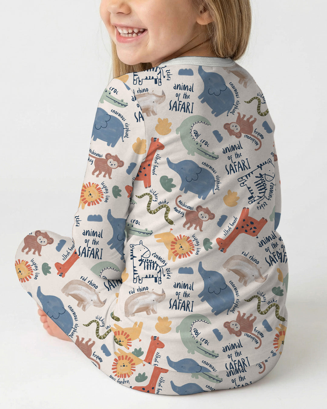 Funny African Animals Two Piece Long Sleeve Pajama Set