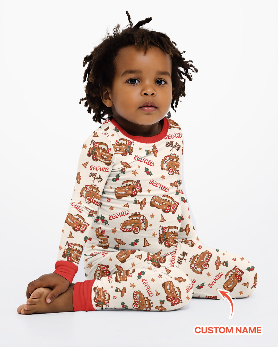 Christmas Cookie Cars Bamboo Two Piece Long Sleeve Pajama Set