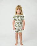 Matthew 28:1–8 He Is Risen Bamboo Two Piece Short Sleeve Shorts Pajama Set