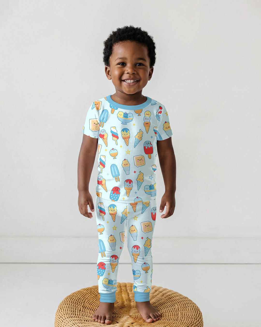 American Ice cream Two Piece Short Sleeve Pajama Set