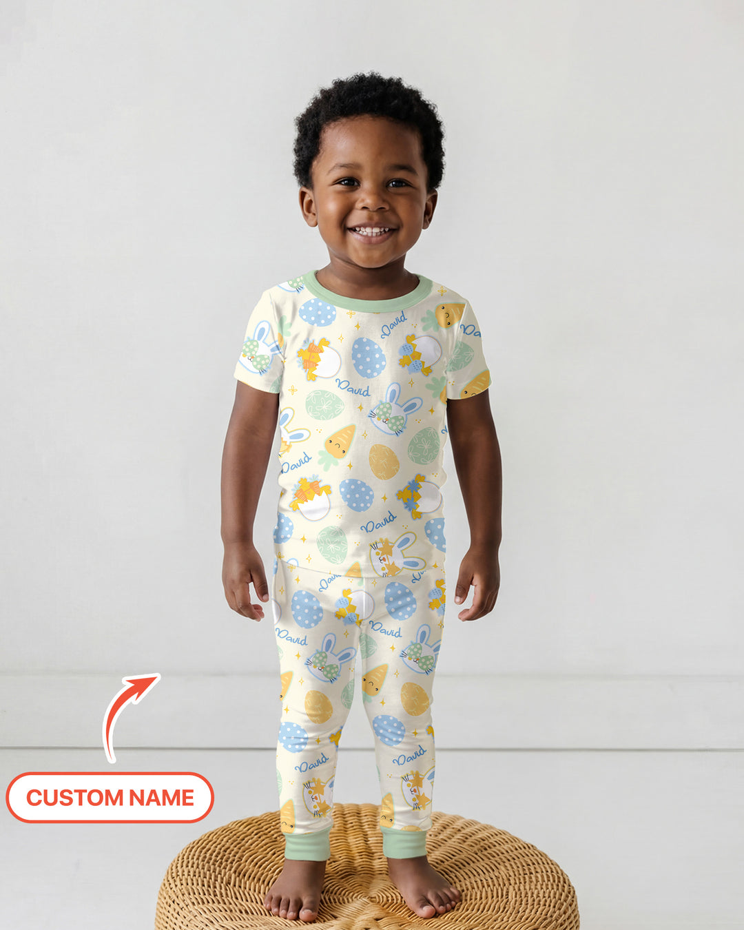 Retro Easter Two Piece Short Sleeve Pajama Set