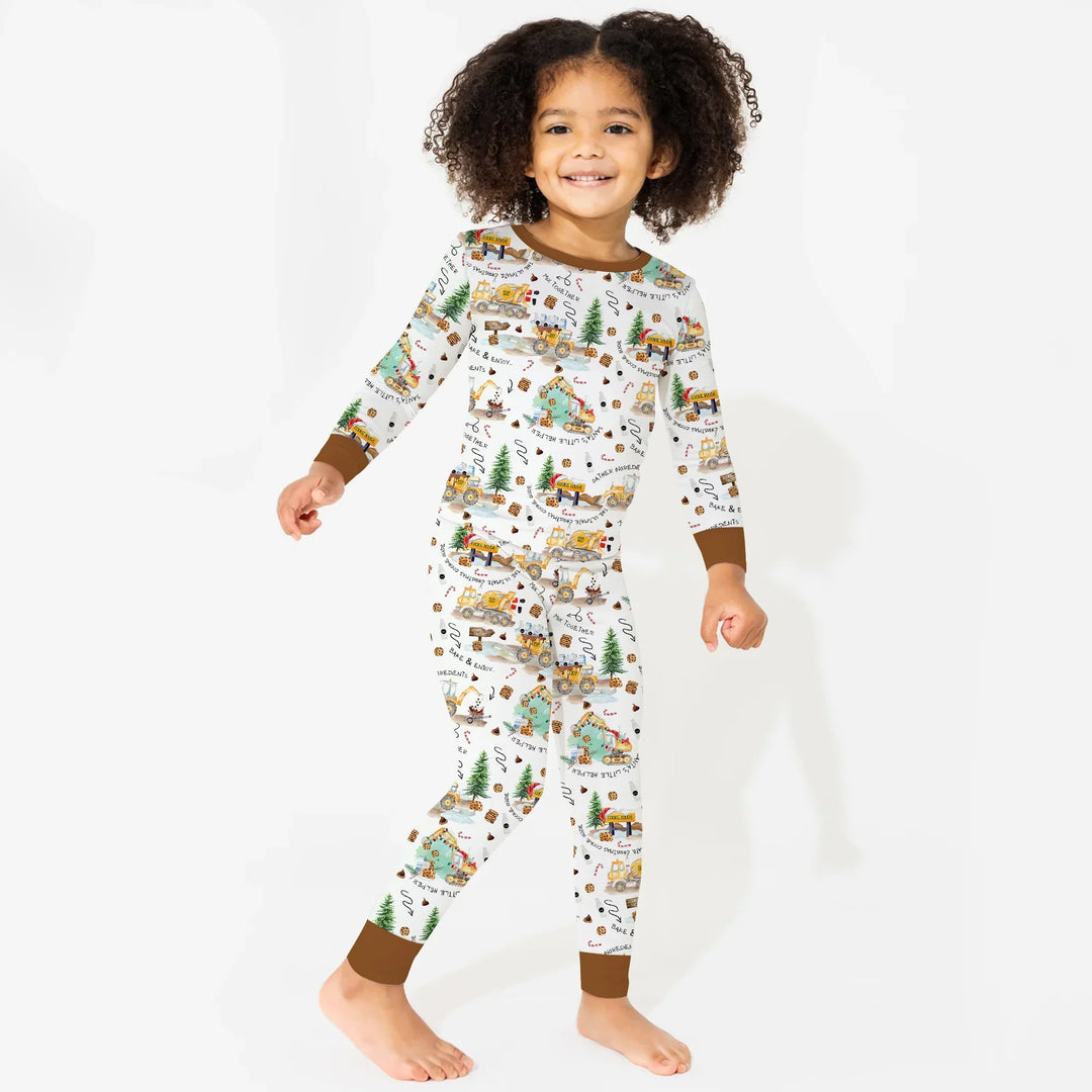 Zweiteiliges Langarm-Pyjama-Set mit Sommerfrüchten