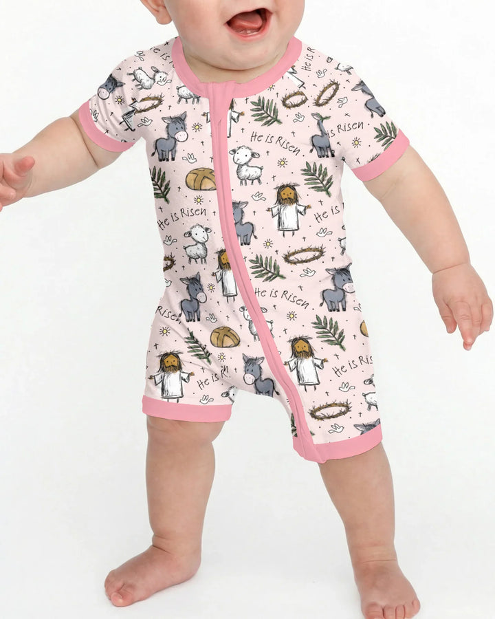 He Is Risen Easter Family Matching Shorty Zippy