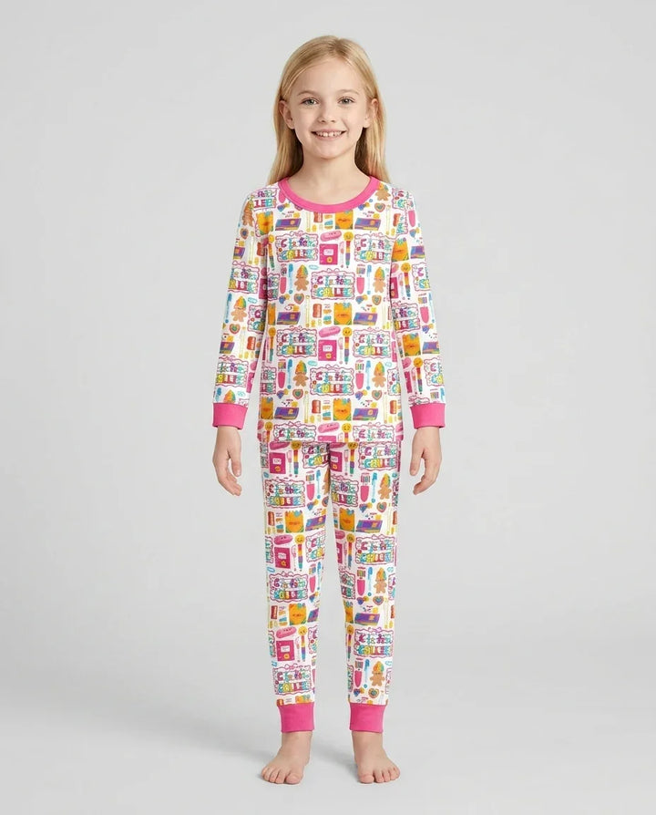 Custom Name Classroom Cuties Bamboo Two Piece Long Sleeve Pajama Set