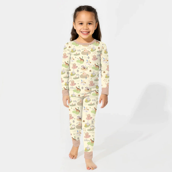 Farm Animal Counting Two Piece Long Sleeve Pajama Set