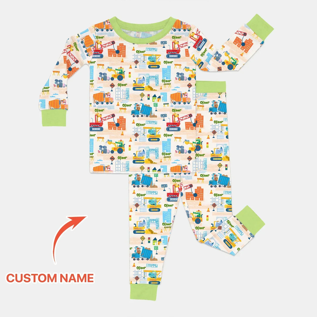 Zweiteiliges Langarm-Pyjama-Set mit Sommerfrüchten