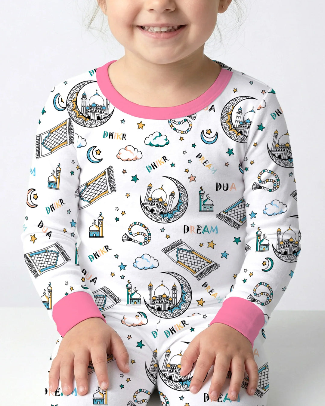 Dua, Dhikr, Dream Matching Family Two Piece Long Sleeve Pajama Set