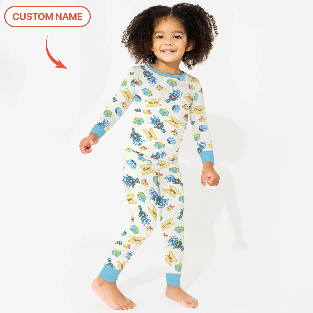 Express Train Christmas Two Piece Long Sleeve Pajama Set