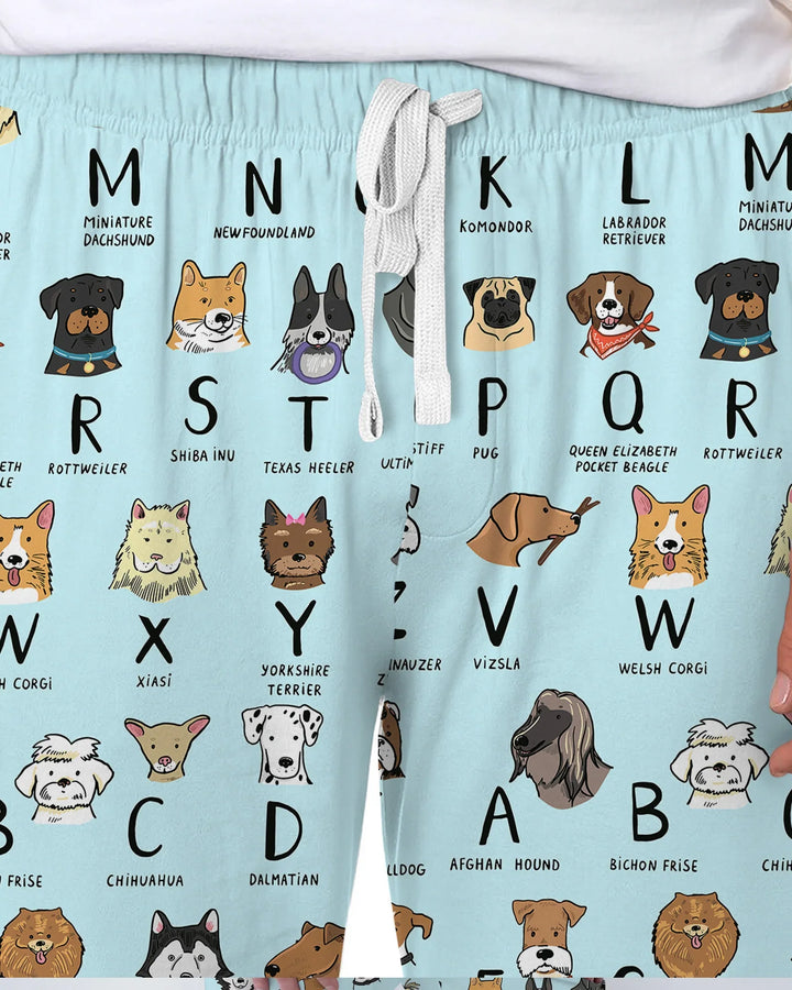 Funny Dogs Alphabet Men's Pajama Set