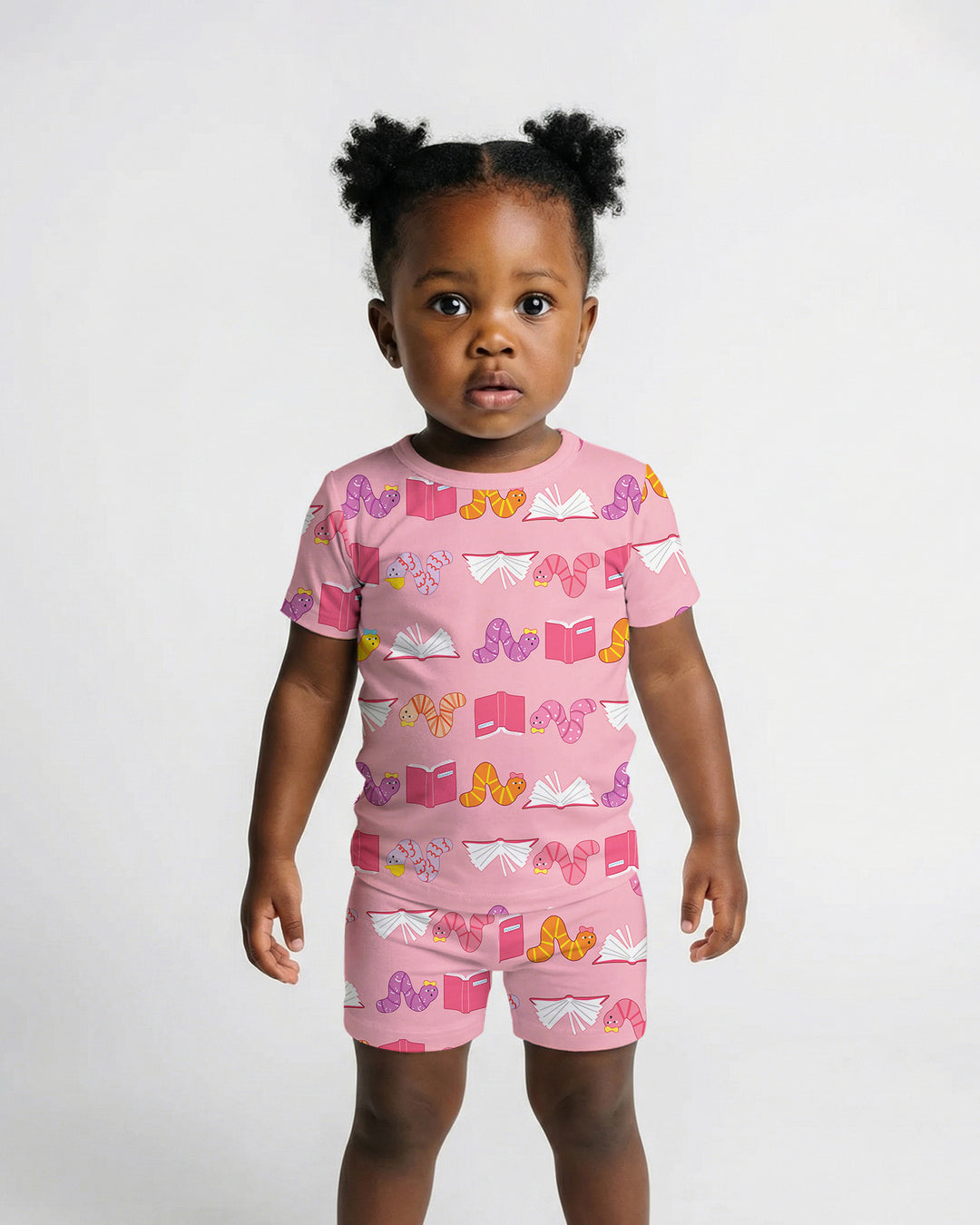 Bookworm Family Matching Bamboo Two Piece Short Sleeve Shorts Pajama Set