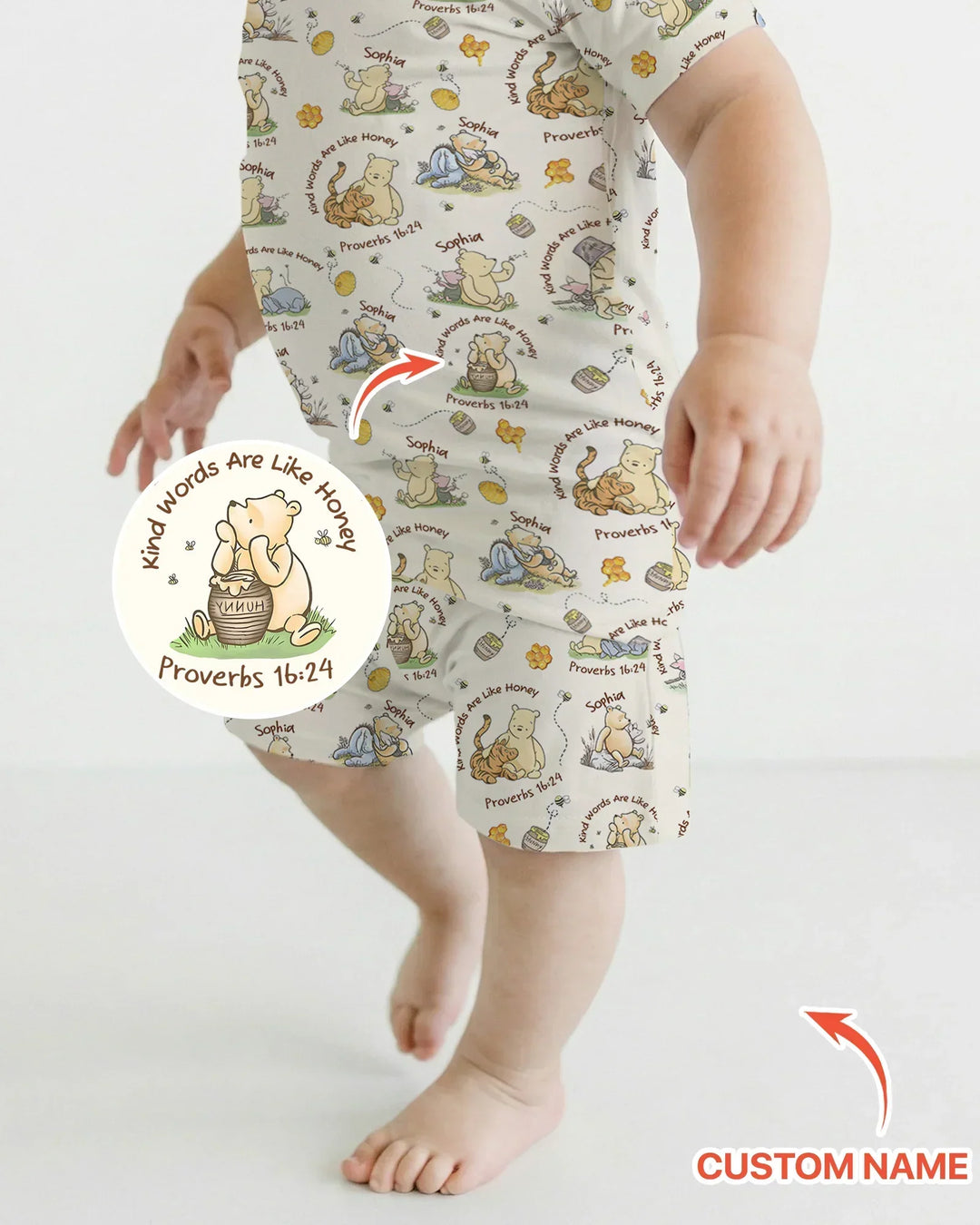 Pijama de bambú de dos piezas de manga corta con pantalón corto, plantilla personalizada