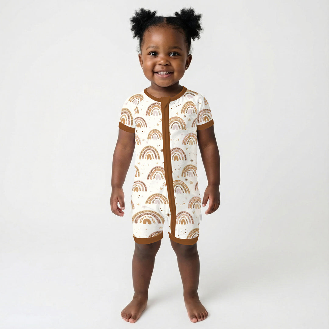 Back Lives Matter Rainbow Shorty Zippy