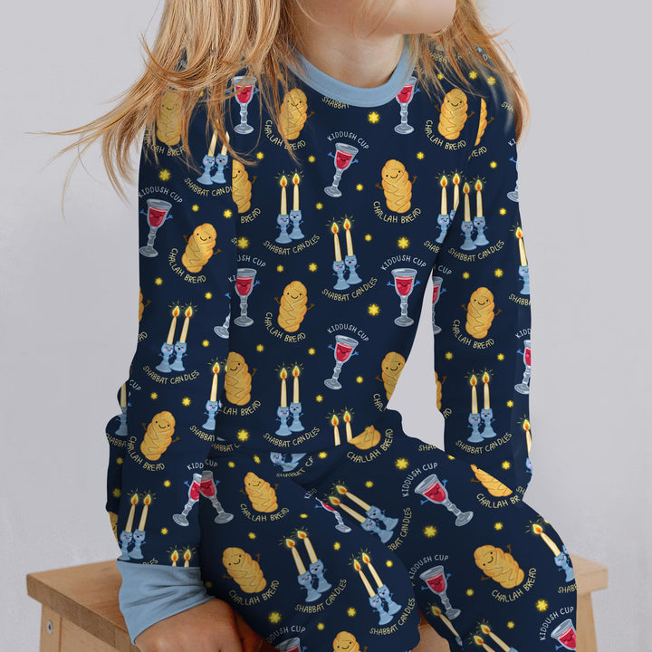 Shabbat Eve Two Piece Long Sleeve Pajama Set