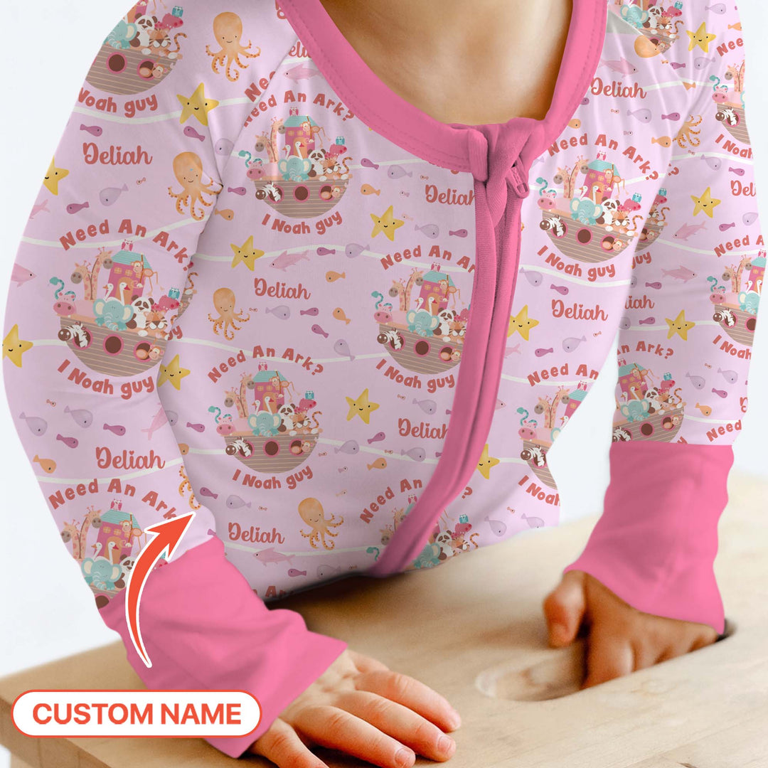 Noah’s Ark Custom Name Girl Convertible Zippy