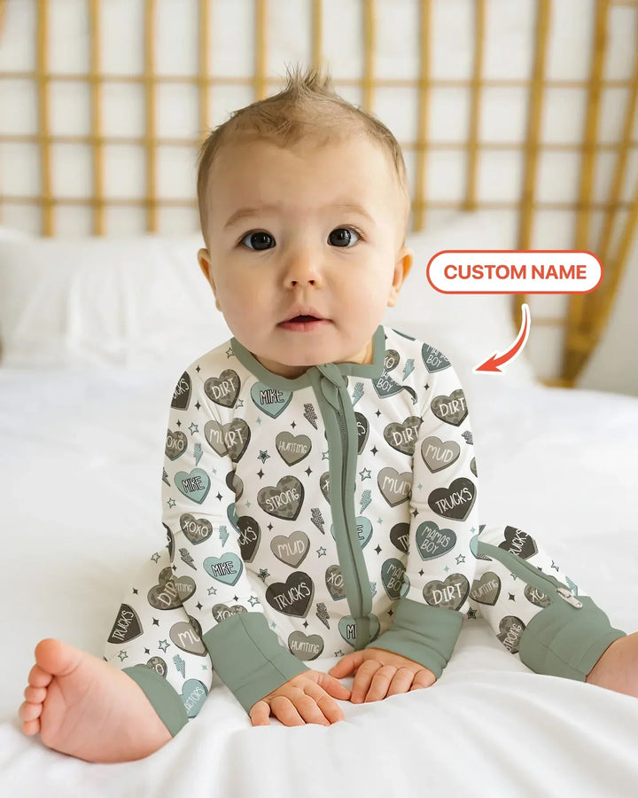 Gerippte Babykleidung mit individuellem Foto - Weich &amp; Skizzenhaft