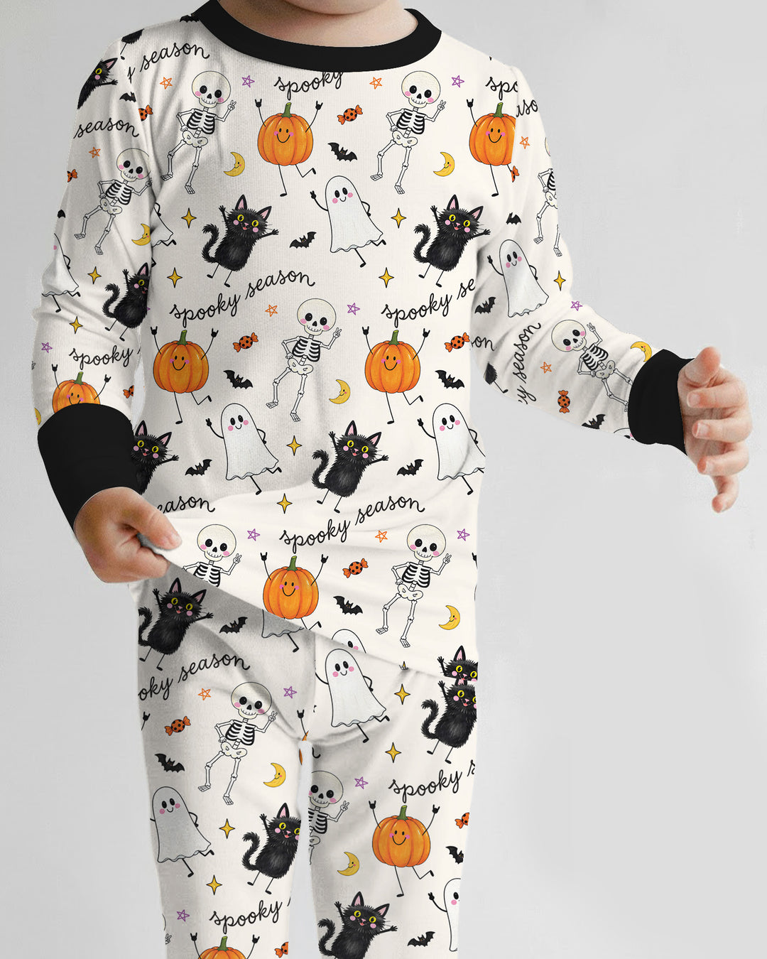 Conjunto de pijama de dos piezas de bambú con mangas largas, plantilla PERSONALIZADA