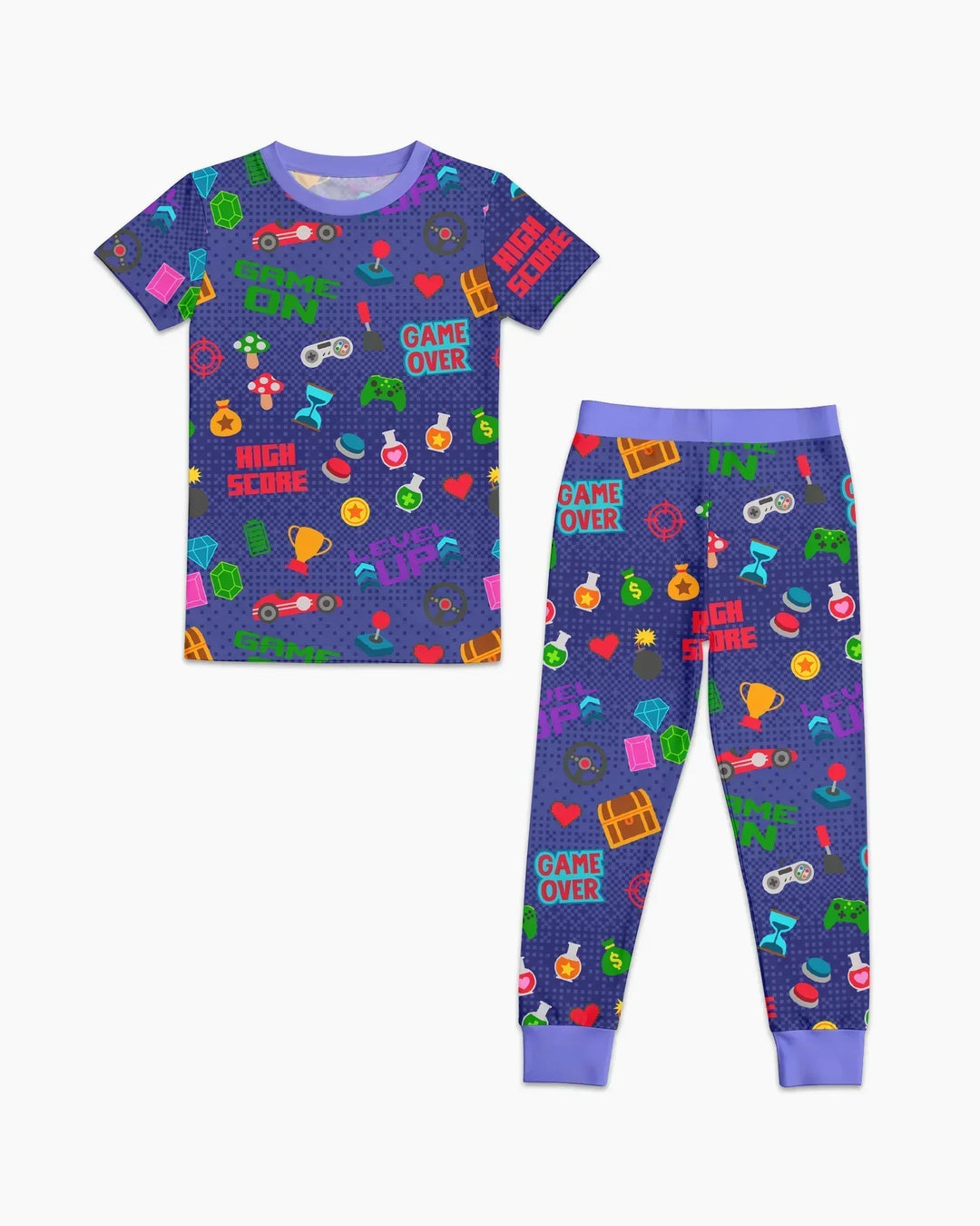 Gamer Mode On Family Matching Bamboo Two Piece Short Sleeve Pajama Set