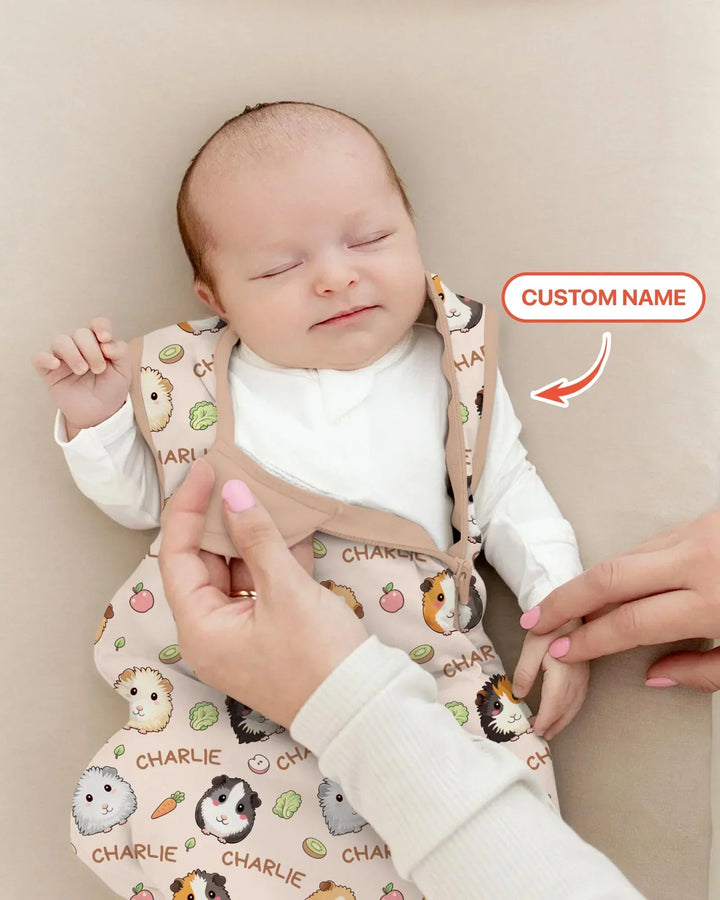 Custom Name Cute Guinea Pigs Sleep Bag