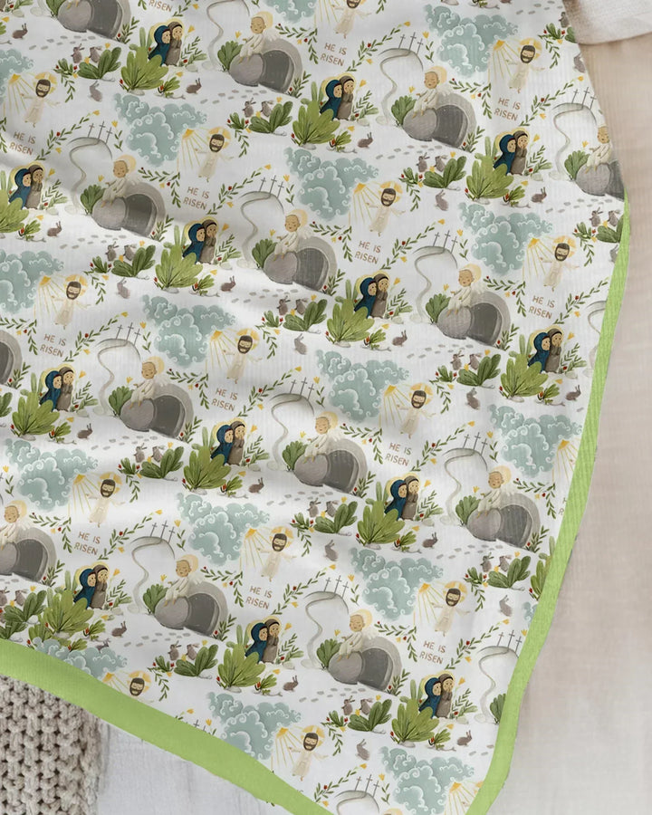 Matthew 28:1–8 He Is Risen Bamboo Blanket