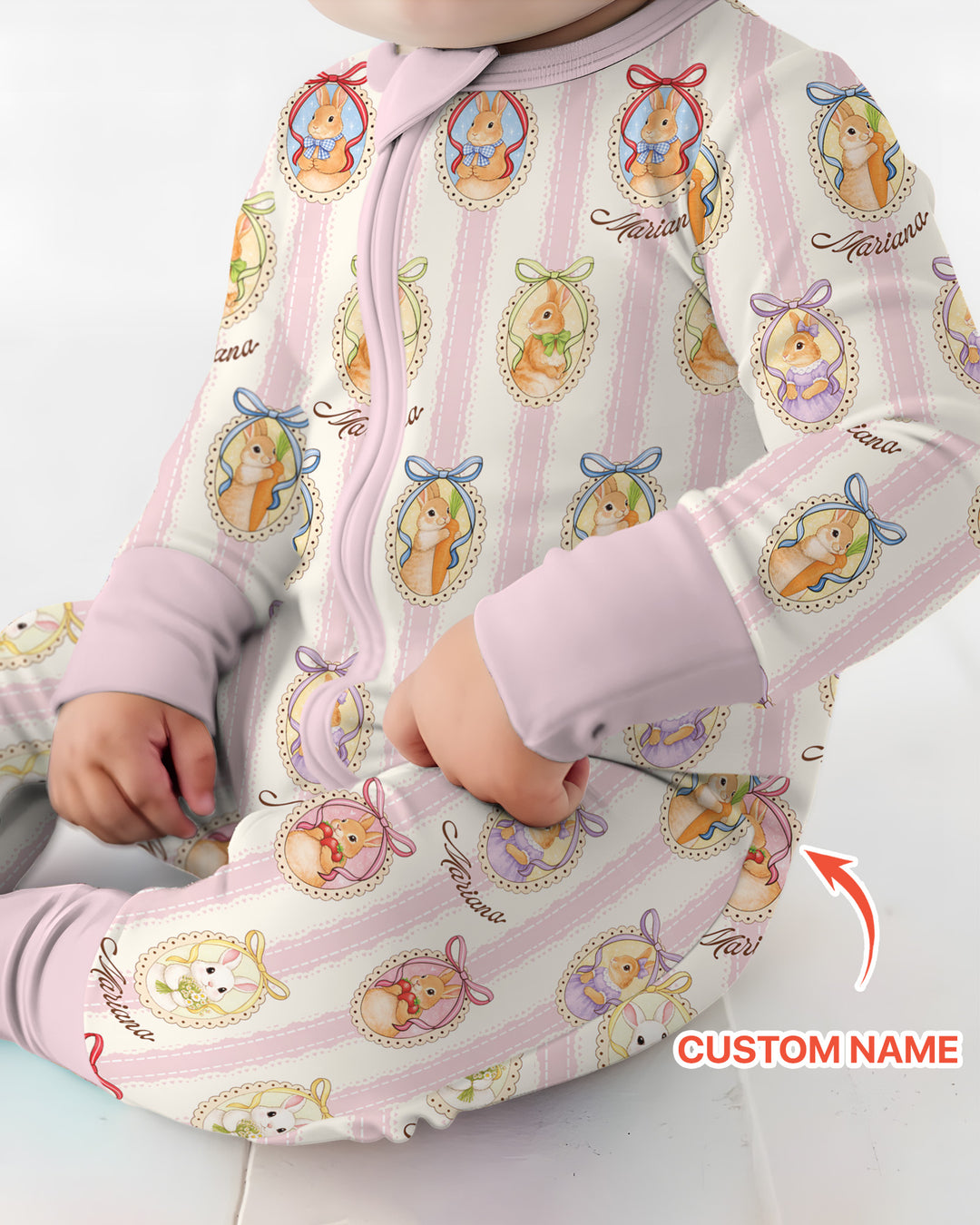 Custom Name Vintage Easter Bunny Convertible Zippy