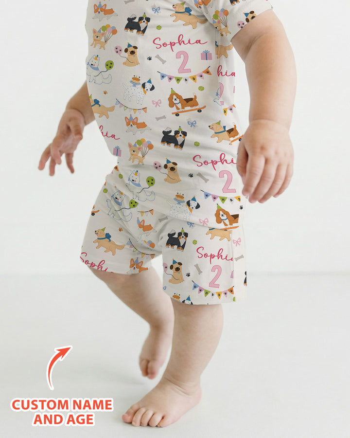 Schlafanzug-Set zweiteilig, kurze Ärmel, kurze Hose, Bambus