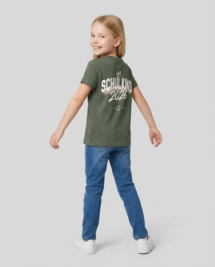 Custom Name First Day of School 2026 Bamboo Crewneck T-Shirt