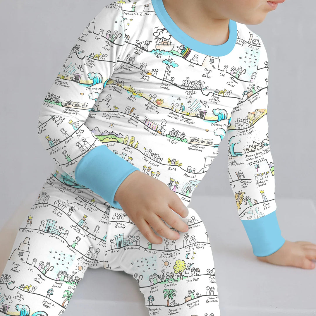 Zweiteiliges Langarm-Pyjama-Set mit Sommerfrüchten