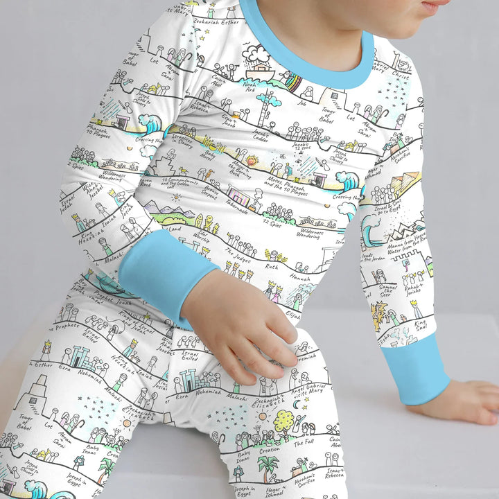 Zweiteiliges Langarm-Pyjama-Set mit Sommerfrüchten