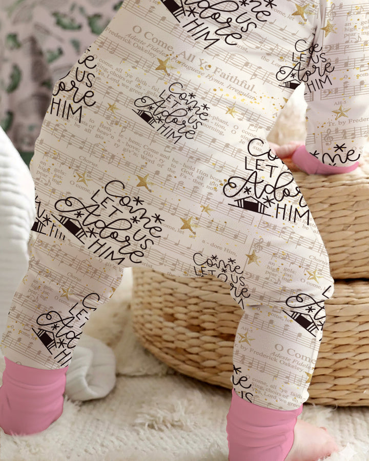 Oh Come Let Us Adore Him Custom Name Mommy And Me Matching Bamboo Convertible Zippy
