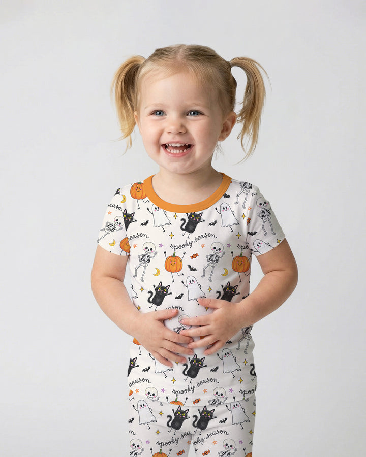 Conjunto de pijama de dos piezas de manga corta de bambú