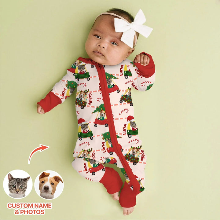 Gerippte Babykleidung mit individuellem Foto - Weich &amp; Skizzenhaft