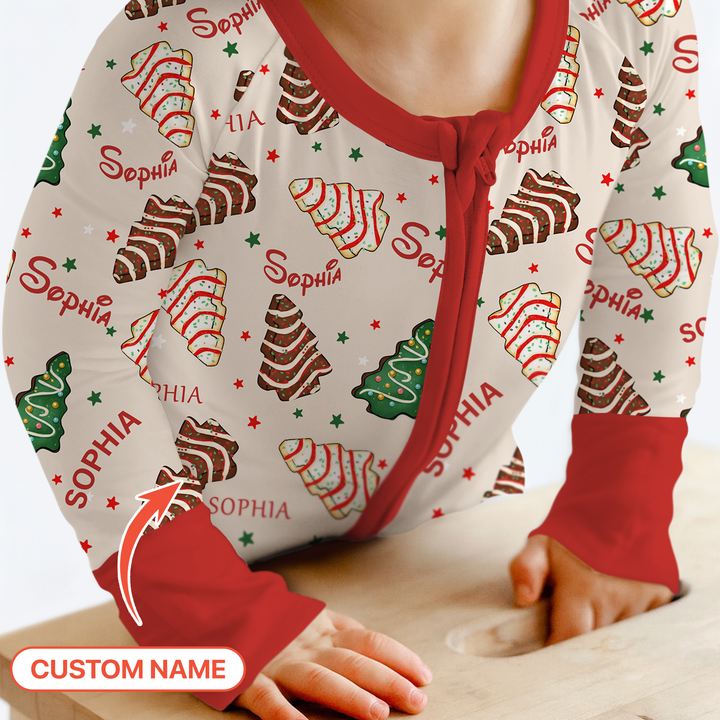 Christmas Tree Cake Custom Name Convertible Zippy