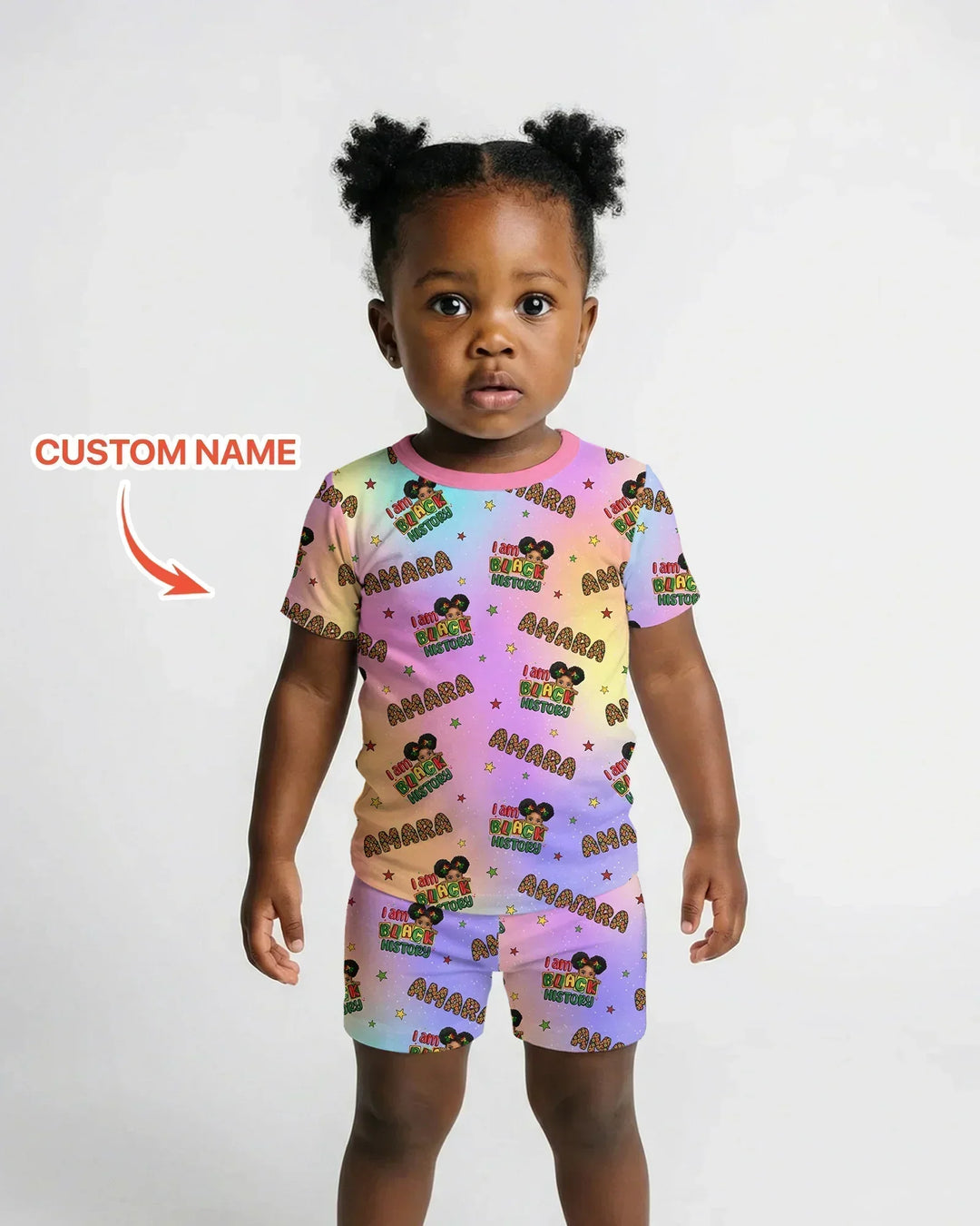 Zweiteiliges Pyjama-Set mit kurzen Ärmeln und Shorts im Sommer-Design