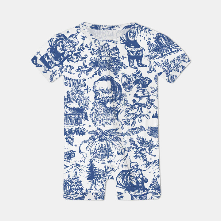 Family Christmas Chinoiserie Pajama Shorty Zippy