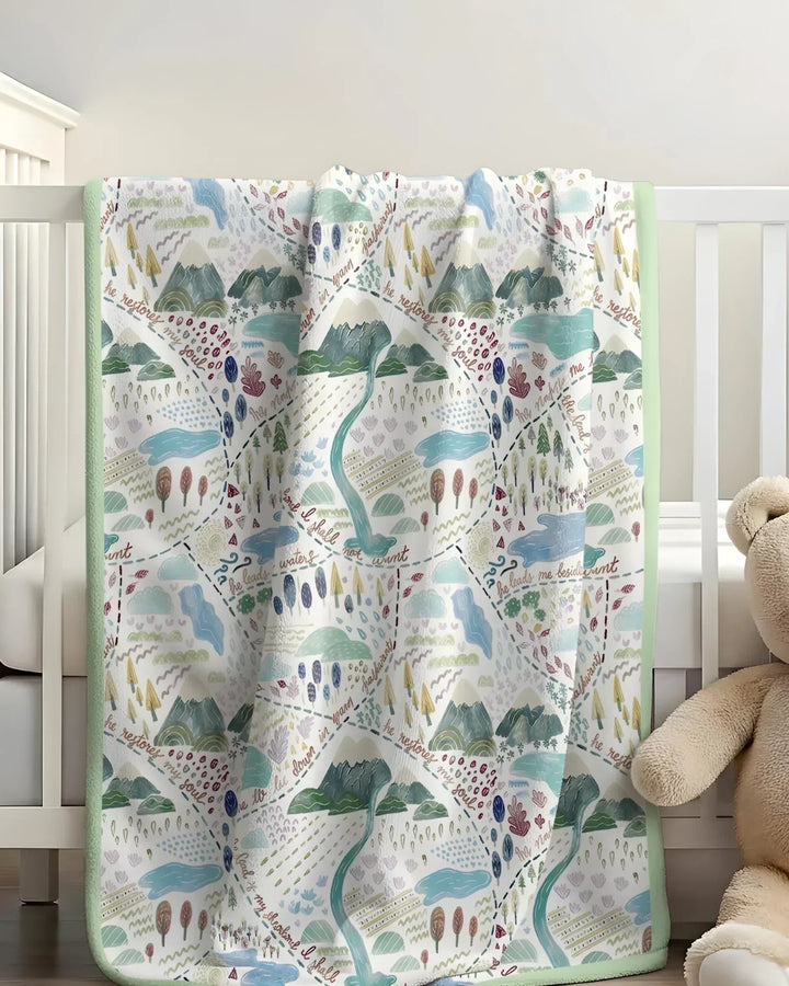 Whimsical Psalms 23 Map Blanket