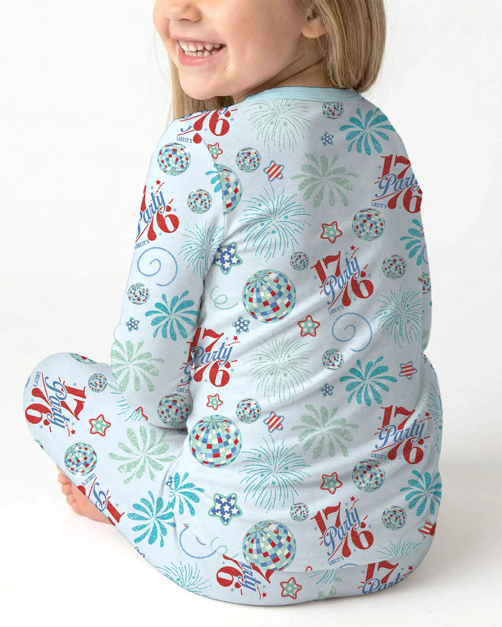 Land Of Free Family Matching Bamboo Two Piece Long Sleeve Pajama Set