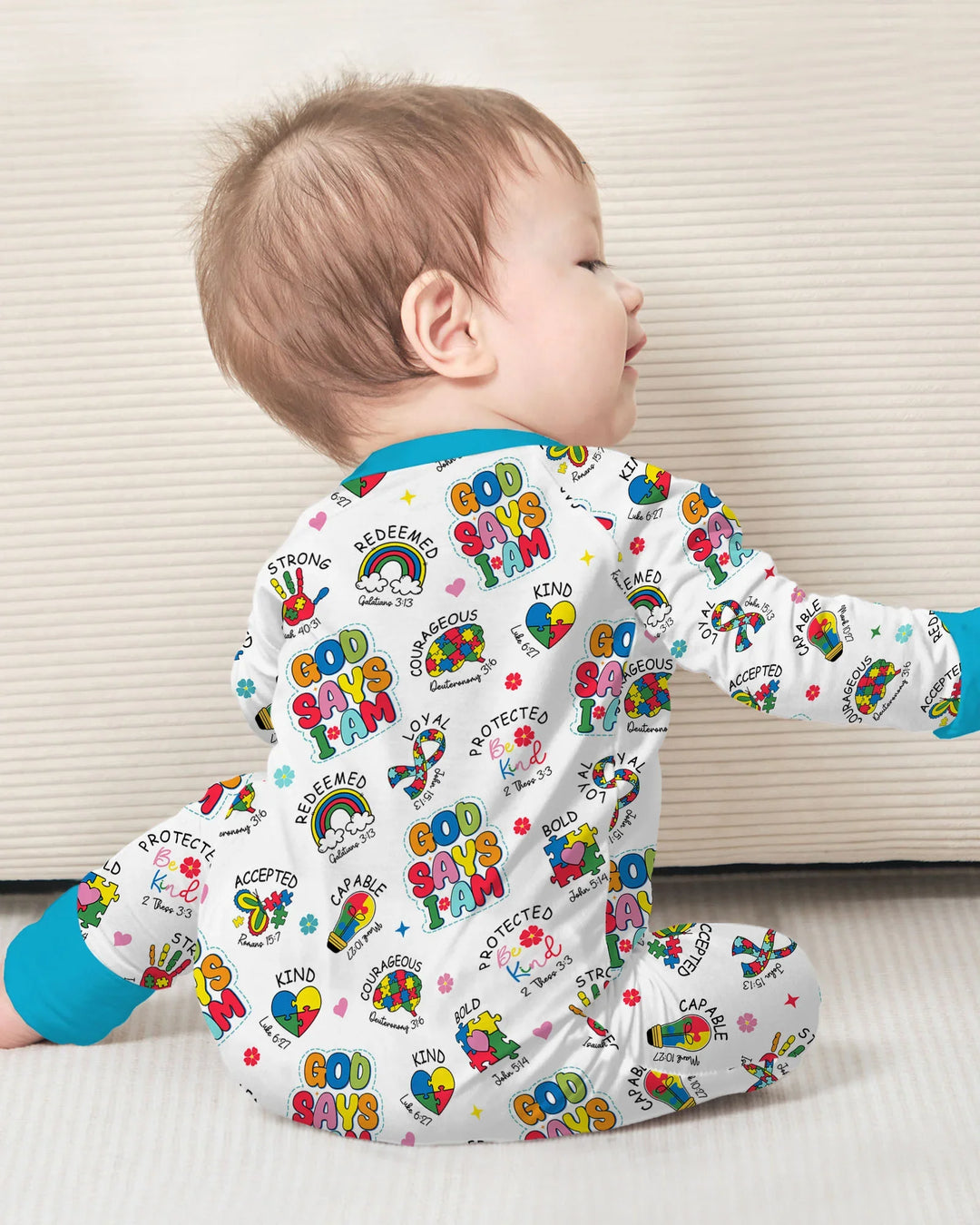 Gerippte Babykleidung mit individuellem Foto - Weich &amp; Skizzenhaft