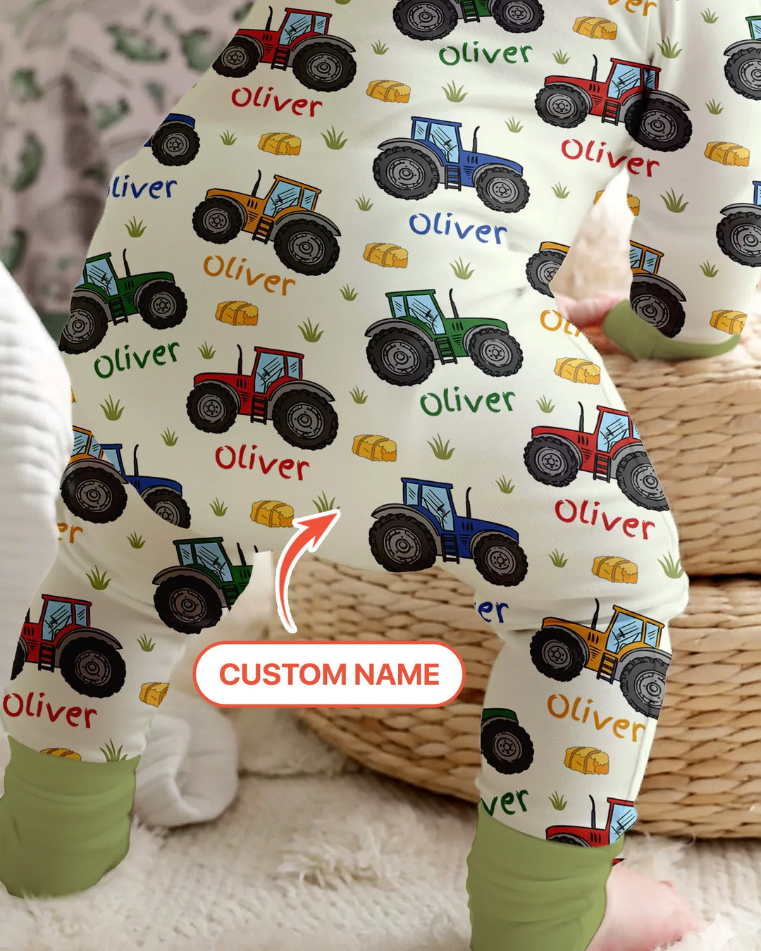 Custom Name A Little Dirt Never Hurt Bamboo Convertible Zippy