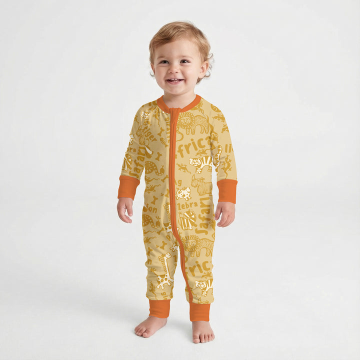 Handdrawn African Animals Convertible Zippy