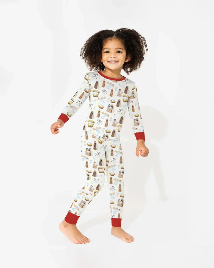 Just A String Cheese Mama Era Mommy & Me Bamboo Two Piece Long Sleeve Pajama Set