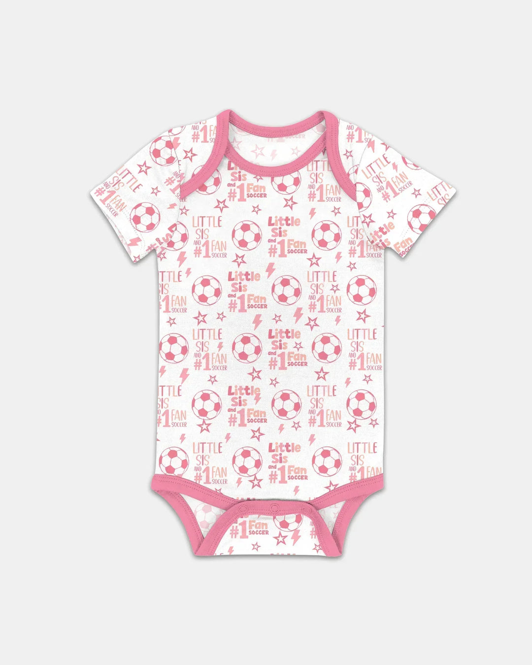 Little Sister and Bro #1 Fan Soccer Bamboo Bodysuit