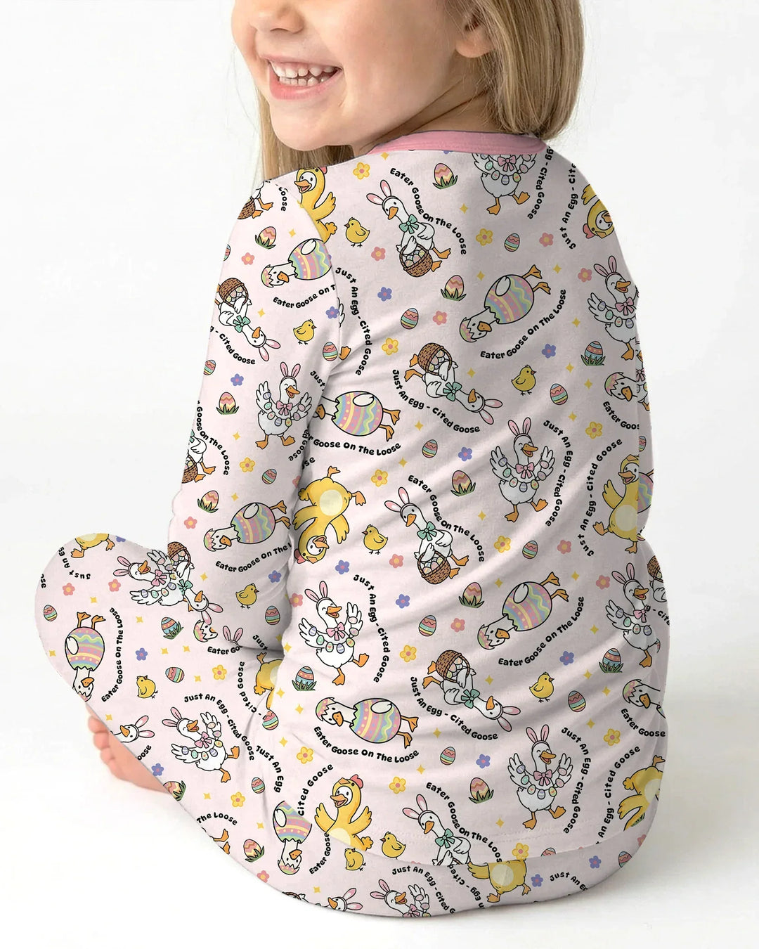 Easter Goose Family Matching Two Piece Long Sleeve Pajama Set