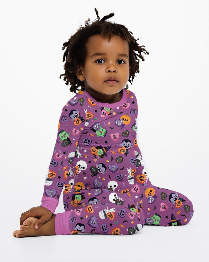 Boo Crew Monster Bamboo Two Piece Long Sleeve Pajama Set