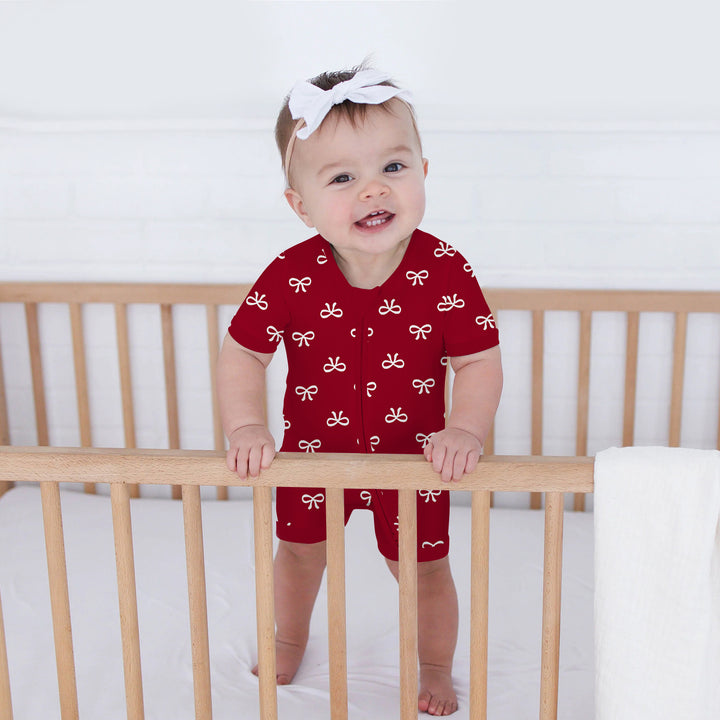 Christmas Cute Bows Shorty Zippy