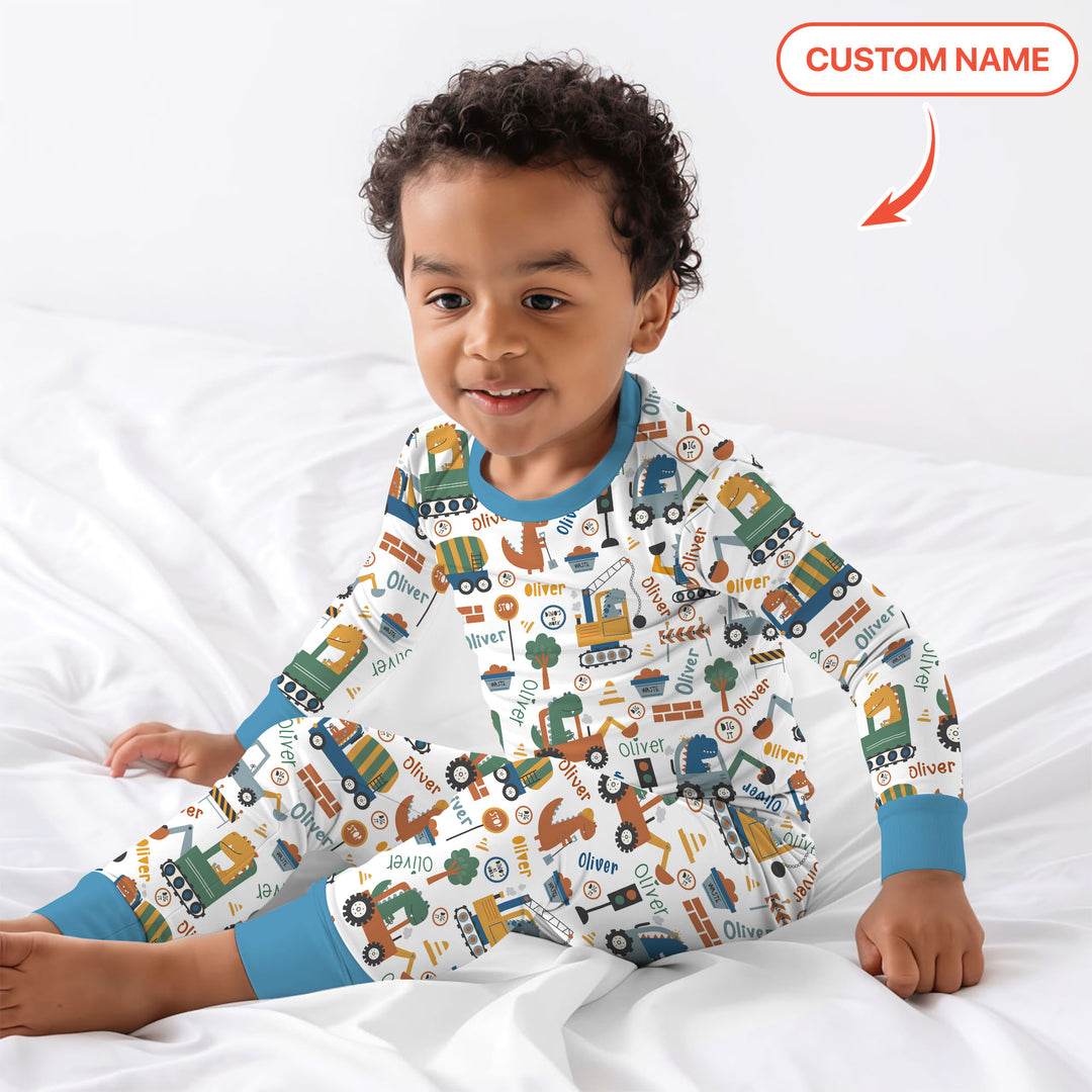 Zweiteiliges Langarm-Pyjama-Set mit Sommerfrüchten