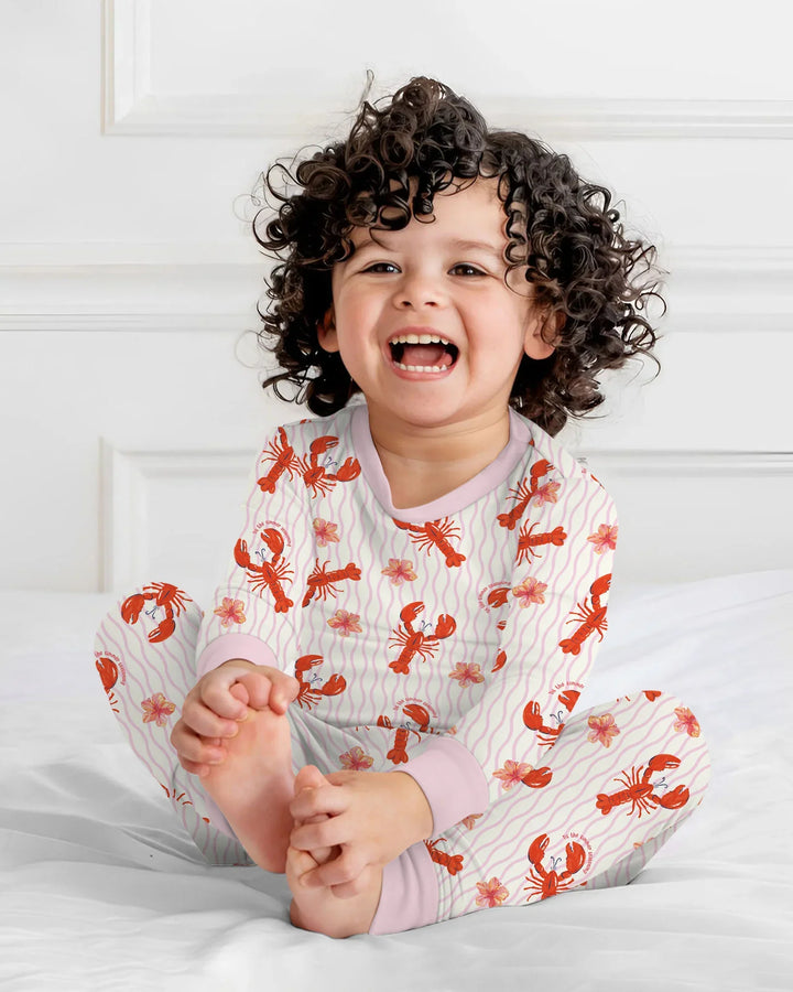 Crawfish Pinch Bamboo Two Piece Long Sleeve Pajama Set