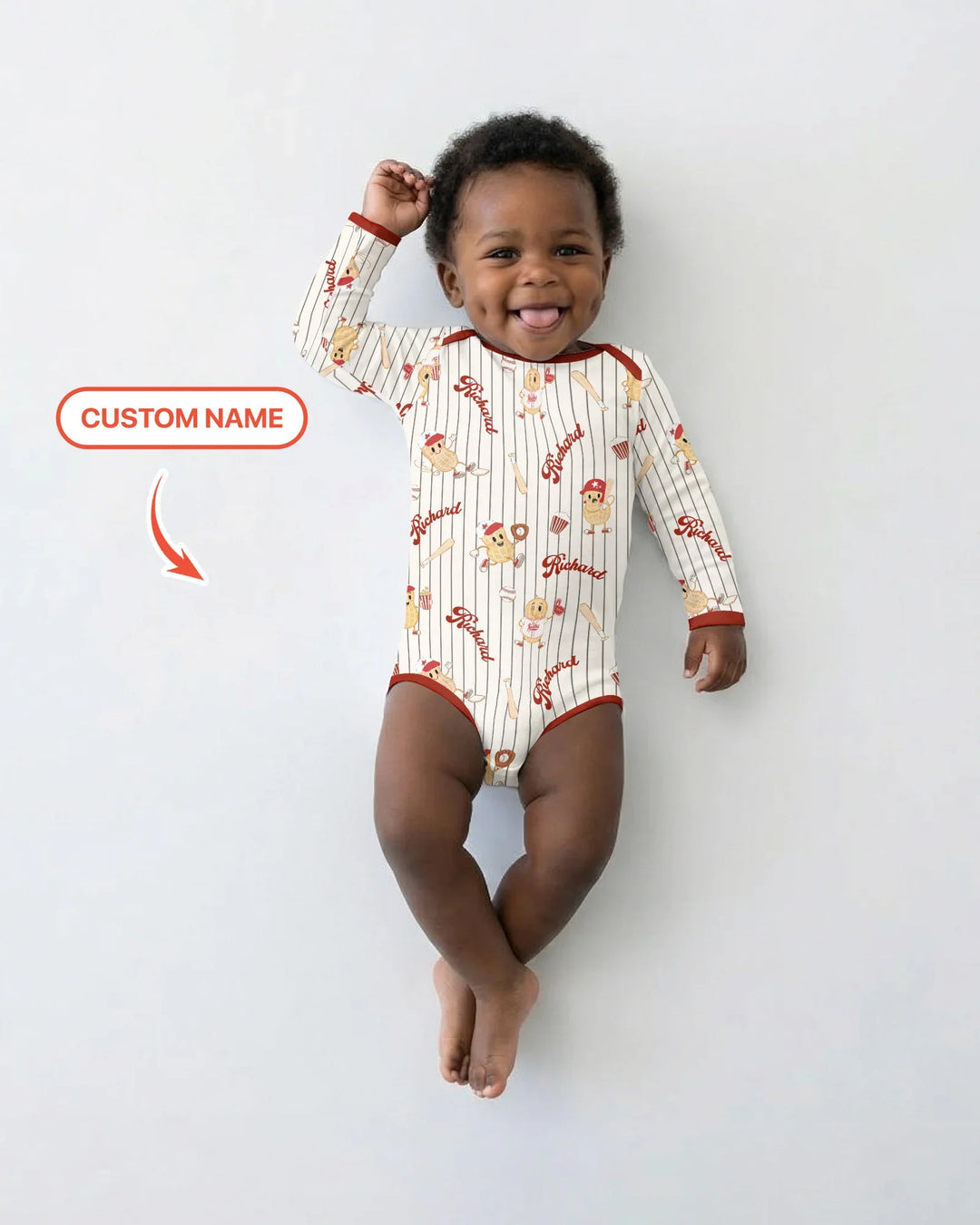 Custom Nam Retro Ballgame Bamboo Bodysuit